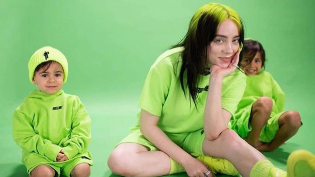Билли Айлиш запустила детскую линию одежды в цвет своих волос - «Новости Музыки»